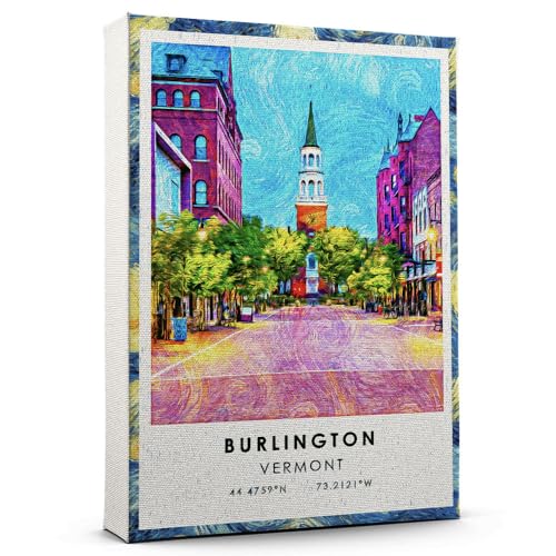 Burlington Travel Poster, Vermont Travel Art Poster, Canvas, Burlington Travel City Poster, Travel Artwork Poster, Burlington Travel Canvas - 90AZ971