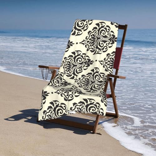 Serviette de bain microfibre imprimée éléphants d'Asie