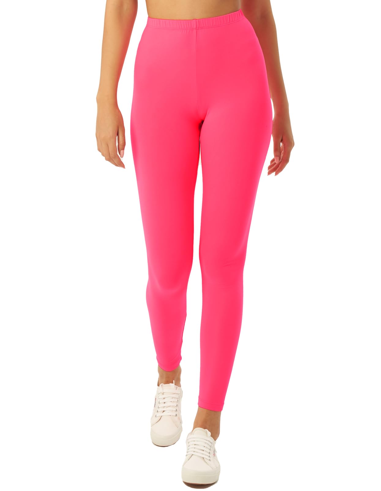 sissycos Women's 80s Leggings Neon Artistic Splash Printed Pants