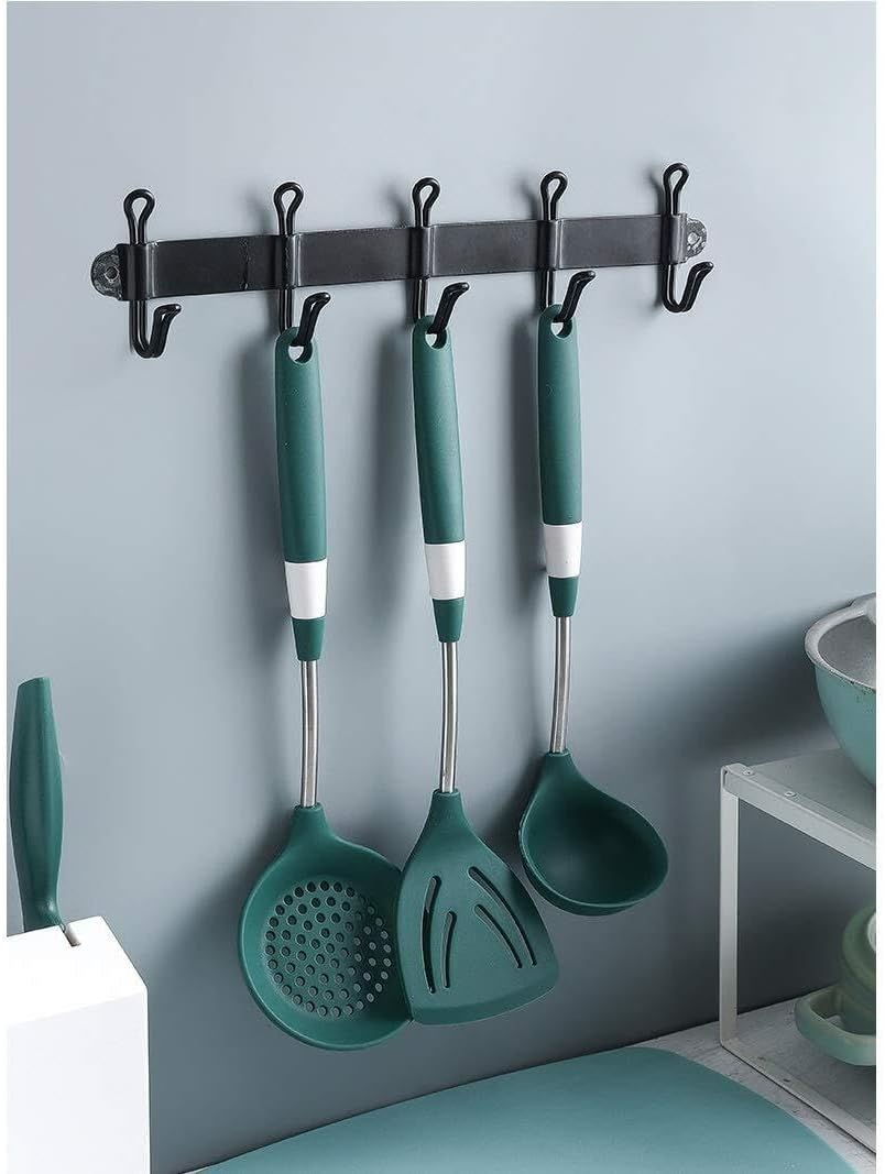 Silicone Kitchen Utensils Set With 304 Stainless Steel Handles, Heat Resistant Non-Stick Cooking Tools