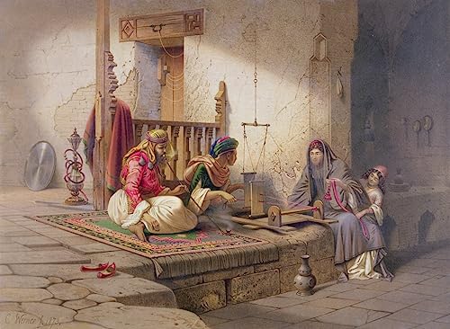 Tableau un tisserand à Esna 60x90cm de Carl Friedrich Heinrich