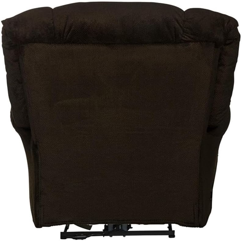 Catnapper Johnson Power Lay Flat Recliner in Brown Polyester Fabric