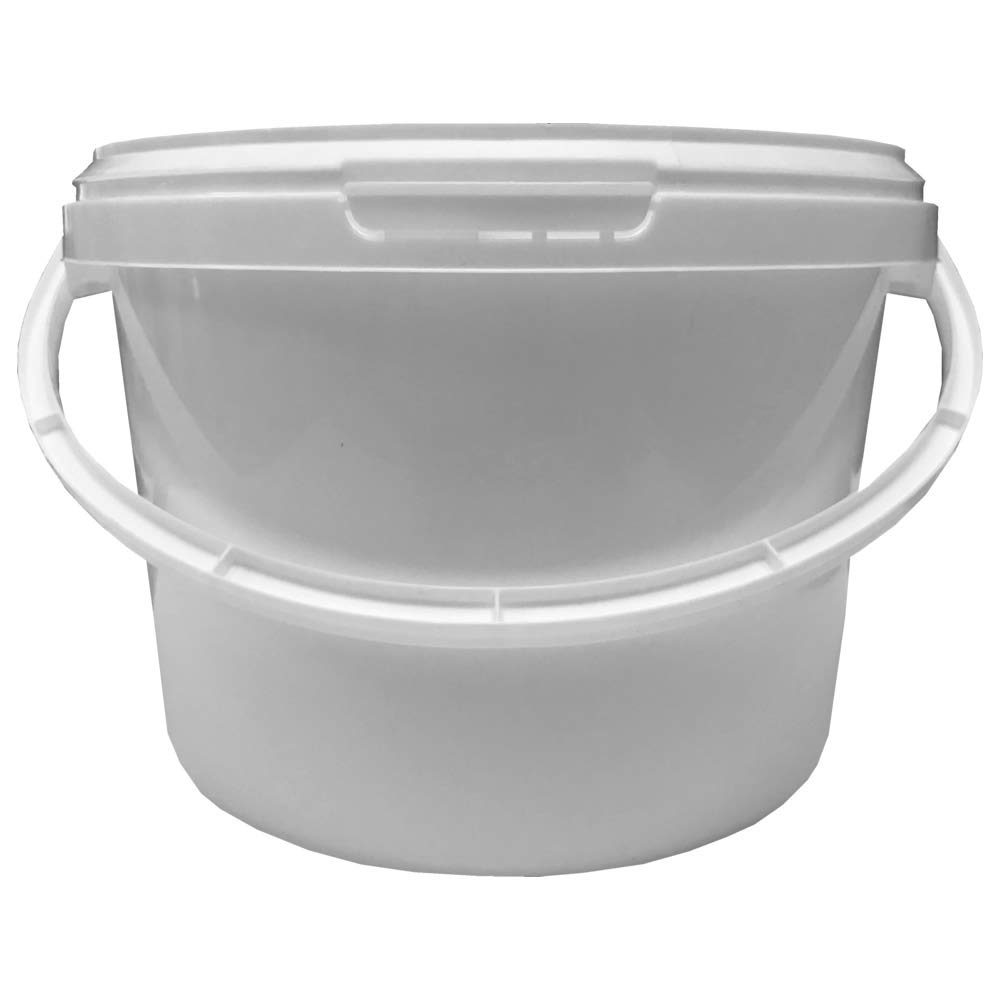 Polycraft Multi-Purpose Plastic White Mixing/Storage Bucket - 2.5 Litre - 10pk (Including Lids)