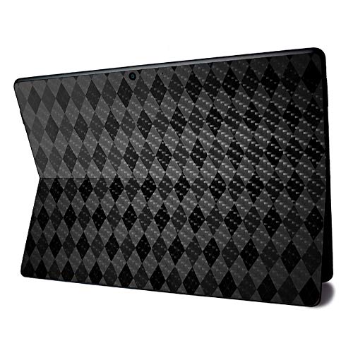 Image of MightySkins Carbon Fiber Skin for Microsoft Surface Pro X - Black Argyle | Textured Carbon Fiber Finish | Easy to Apply, Remove, and Change Styles | Made in The USA