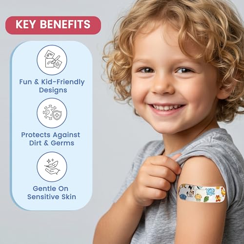 Image of Medigrip Kids Band Aid (Pack of 100 Plasters) Adhesive Band Aid (Set of 10)