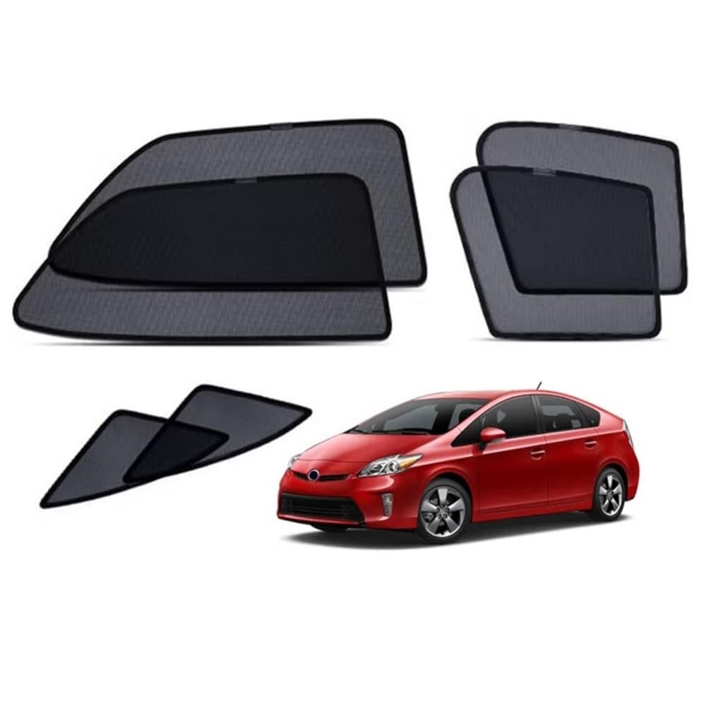 Osłony na boczną Szybę Samochodu Osłona Przeciwsłoneczna do Prius XW30 2010-2015 Niemowląt Zasłony Magnetyczne Ochrona Przed UV Akcesoria Składana(Side Window 6pcs)