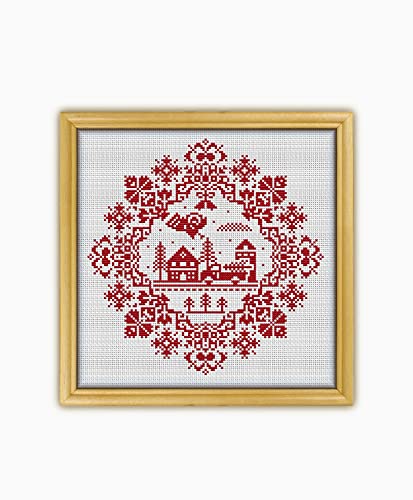 Monochrome Christmas Sampler CS2012 - Counted Cross Stitch Pattern. Only Printed Pattern Inside. No Fabric, Threads, Needles, Hoops.