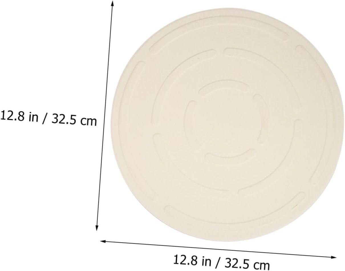 Mikinona Cordierite Pizza Baking Stone High-Temperature Resistant Grilling Pan White for Home Oven and BBQ