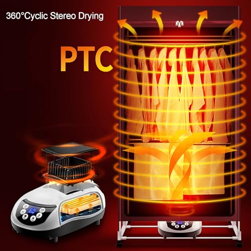 Elektrische Wasdroger Draagbare Snelle 1500W Droger Machine 3-laags Verwarmde Wasdroger Elektrische Wasdroger Voor Binnen Dubbellaags (Color : Yellow) - Image 4