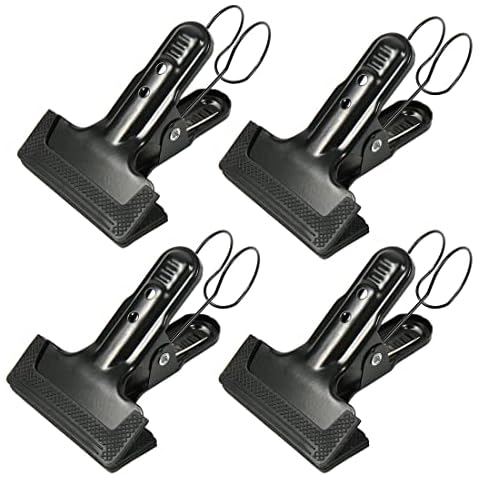 4-Packs Heavy Duty Muslin Spring Clamps Clips with Hook 4.3inch for Photography Photo Studio Backdrops/Backgrounds/Photo Paper/Light Reflector/Woodworking Cover