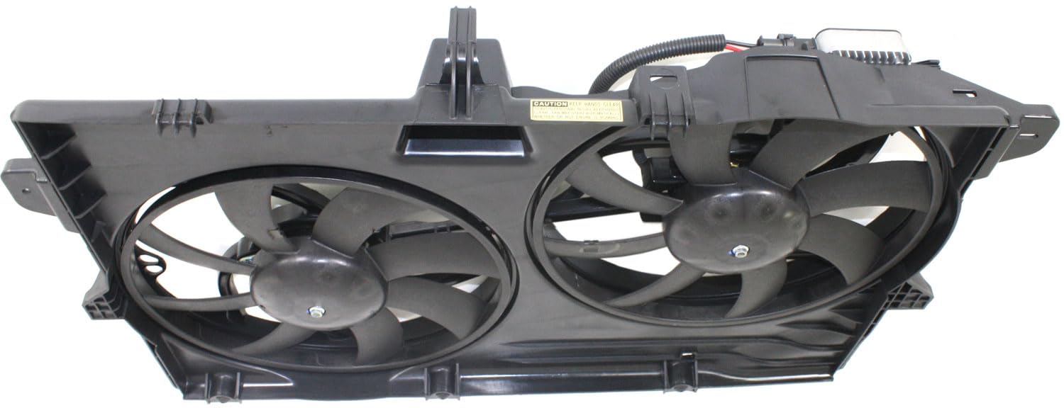 Compatible with 07 08 09 Edge MKX with Tow Dual Radiator AC Condenser Cooling Fan Motor Assembly