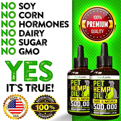 (2 Pack) Hemp Oil for Dogs and Cats - Dog Calming Aid - Hip and Joint Support and Skin Health, Immunity - Rich in Omega 3-6-9 - Pet Hemp Oil Drops - Made in USA - Image 4