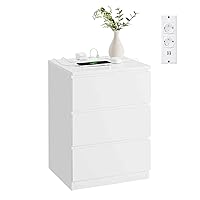 VASAGLE KAILYN Collezione - Comodino con Stazione di Ricarica