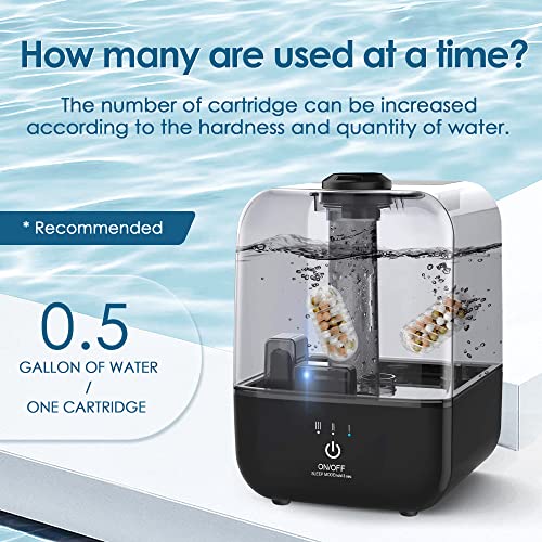 20X [3-In-1 Bacteriostatic] Humidifier Cleaner Compatible With Most Humidifiers Replacement For Ultrasonic Humidifier Demineralization Cartridge Tank Cleaning Fish Drop Ball Filter #TOP4