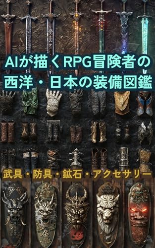 AI drawing Adventurers RPG Gear Guide The West and Japan: Weapons Armors Ores Accessories (Japanese Edition)