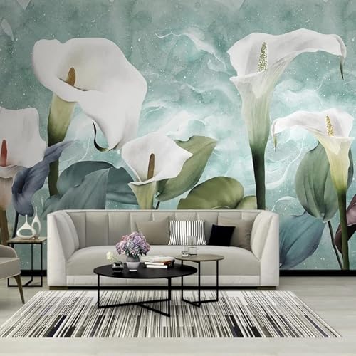 XLMING Abstracto Minimalista Tridimensional Plantas Flores 3D Papel Pintado Lujo Casa Sala Decoración Estar Comedor Sofá Dormitorio TV Fondo de Pared-430cm×300cm