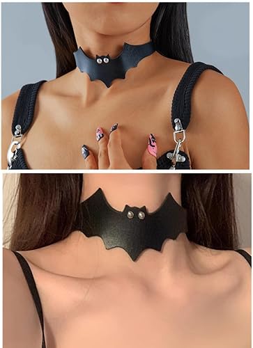 Miniatura 3 de Outman Adjustable Faux Leather Punk Choker Necklaces Goth Collar Necklaces for Women
