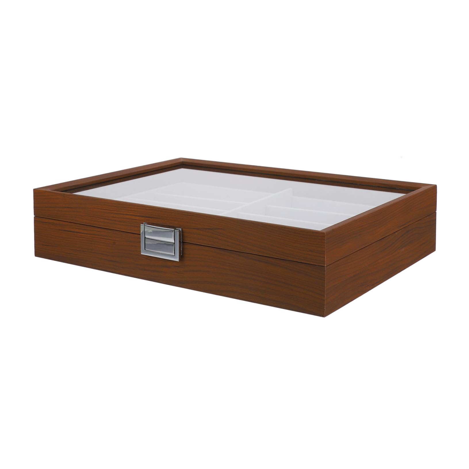 Sonnenbrillen Organizer Holz Mit 8 Fächern Brillen Displayhalter Mit Weichem Innenfutter Aufbewahrungsbox Für Damen Und Herren Tragbares Brillenetui