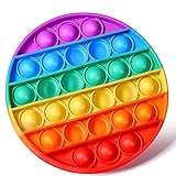 Push Pop Bubble Fidget Sensory Toys Stress Reliever Silicone Anxiety Relief Squeeze Sensory Gadget Game Special Education Supplies Gift for Children Kids & Adults Thick Version 67g/pc