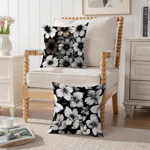 Housse coussin 65x65cm gris en velours imperméable lot de 2 - 4