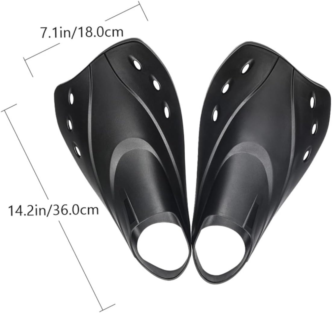 Adjustable Short Snorkeling Fins for Adults Flippers for Men Women Lightweight Compact Design for Training Travel Diving and Swimming