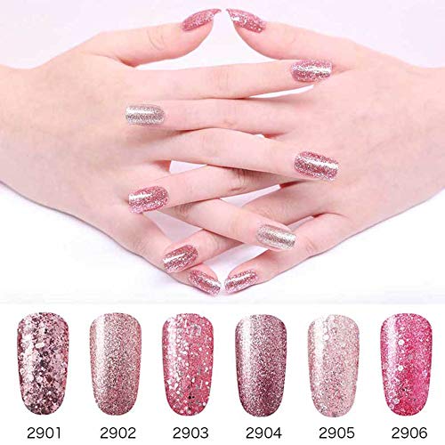Blue Velvet Gel Nagellack Roségold Semi-Permanent Glitzer Gel Lack Soak-Off glänzend für Nagelkunst AnfäNger Maniküre… – Bild 5