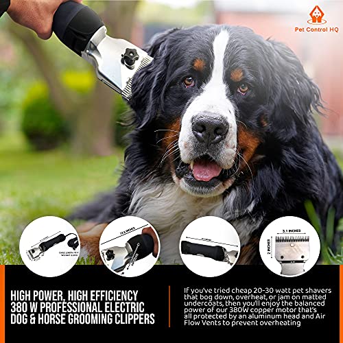 Professional Dog Grooming Clippers for Thick Coats - Dog Shears Heavy Duty Hair Kit - Large Dog Shaver Set - Pet Trimmer… - Image 3