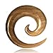 Produktbild CHICNET Piercing Walnuss Holz Expander beige Spirale Hoop 4mm 6mm 8mm Dehnschnecke Dehner | Tribal Handarbeit Unisex Damen Herren Flesh Lobe Plug Dehnspiralen Tunnel Ohrring Taper Dehnungsstäbe 04 mm
