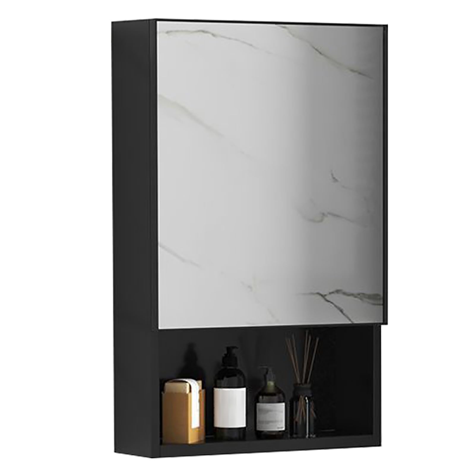 BKSXSOP Rectangular Bathroom Mirror Cabinet, Aluminum Wall Storage for Bedroom, Living Room & Toilet, Stylish Medicine Cabinet nization