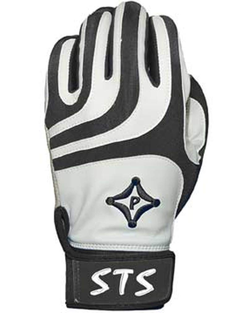 PalmgardSTS Adult Batting Glove Pair Pack - Black/Grey Large