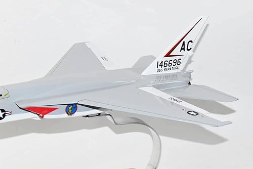 Miniatura 4 de Squadron Nostalgia LLC RVAH-1 Smokin' Tigers RA-5C (1969) modelo Vigilante, escala 150 (18 pulgadas), caoba, azul marino,