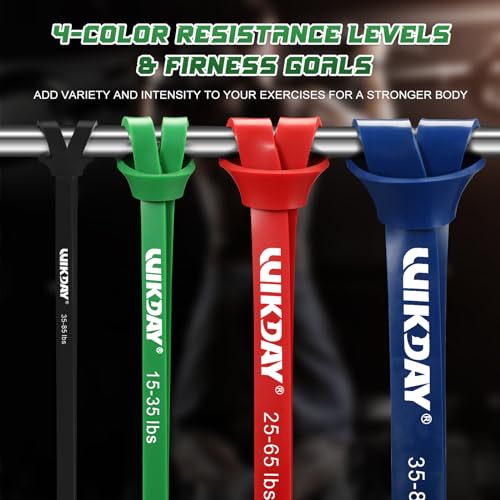 Resistance Bands, Pull Up Bands, Workout Bands for Exercise, Thick Heavy Resistance Band Set with Door Anchor, Elastic Bands for Body Stretching, Crossfit Training at Home/Gym for Men & Women - Image 5