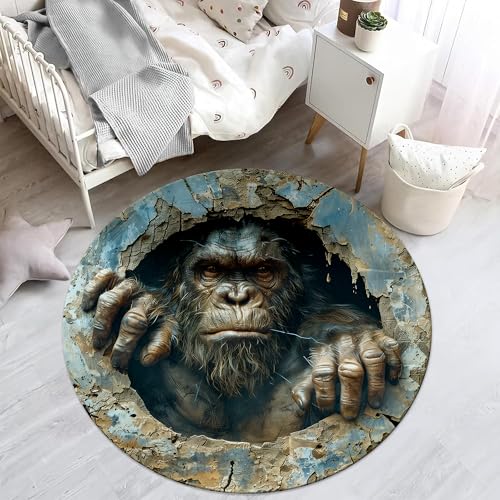 Tapete Redondo Bigfoot 3D Personalizado 60 cm miniatura 2