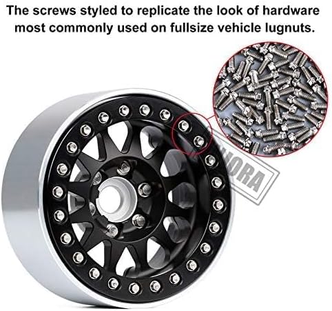 Miniatura 6 de INJORA 300PCS M2 M2.5 M3 Kit de tornillos de metal llantas para 110 RC Car Crawler TRX4 TRX6 Axial SCX10 90046 AXI03007