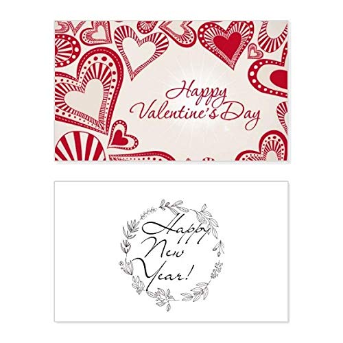Tarjeta de San Valentín con corazones rojos y un tierno mensaje de bendición