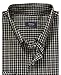 Arrow Men's Long Sleeve Plaid Hamilton Shirt Shirt, -black plaid, Small