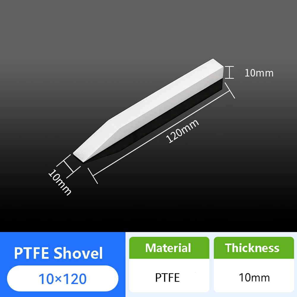 Raschietto in PTFE - Pala resistente agli acidi e for ricerche di laboratorio, 1 pezzo(10x120mm)