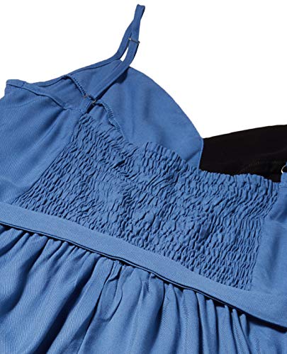 Vestido Casual Macacão, Mercatto, Feminino, Azul Medio, M