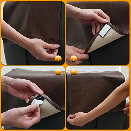Mvplsyd Headrest Cover For Recliner Chair, 17 X 27 Sofa Headrest Covers, Leather Recliner Chair Headrest Protector Non-Slip Couch Armrest Covers - Brown #TOP3