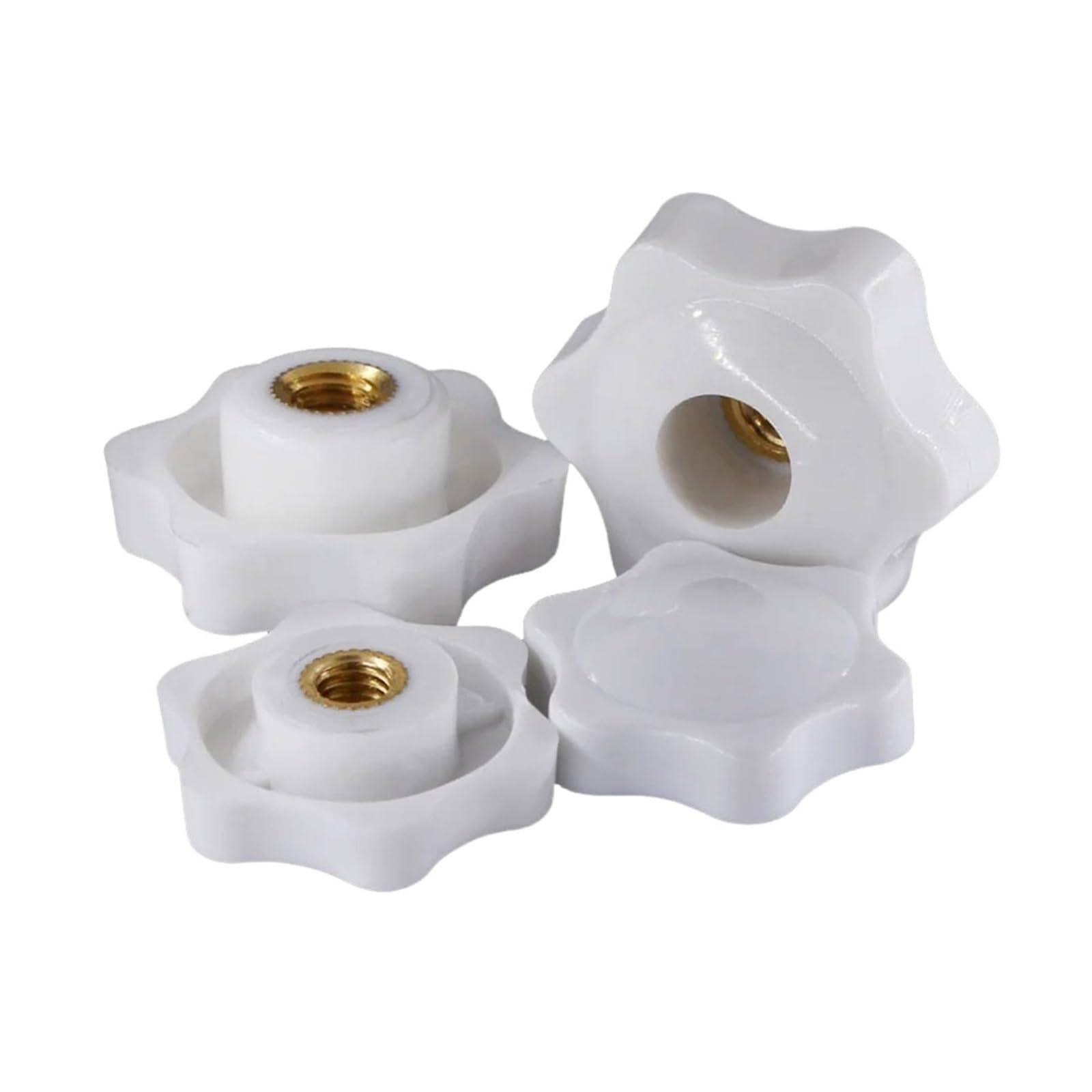 M4 M5 M6 M8 M10 Manopola di serraggio Maniglia Dadi Prugna bianca Bachelite Stringere a mano Filo Stella Nero Manuale Pollice Serraggio Attraverso dadi ( Color : Through hole , Size : M8X32MM(5PCS) )