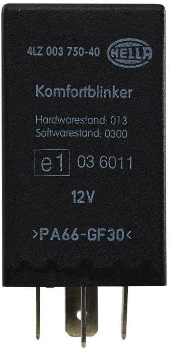Hella 4LZ 003 750-401 Relay - 12V - 5-pin connector - Number of connectors: 5 - Plugged - Electric