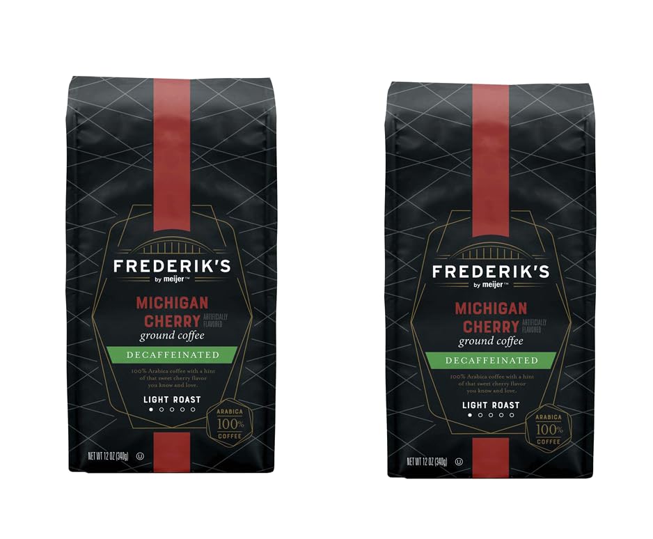 Pack of 2 Michigan Cherry Decaf Ground Coffee, 12 oz
