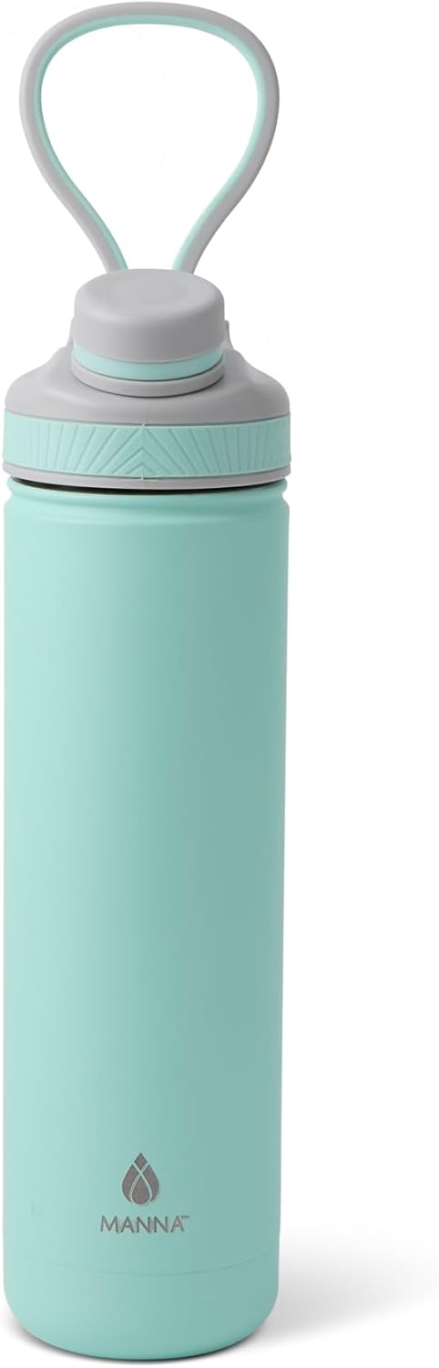Manna Ranger Pro Double-wall Insulated Stainless Steel Bottle – 26 Oz – Aqua Powder Coat