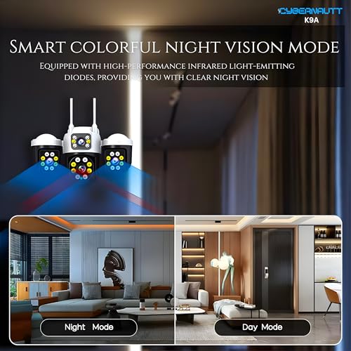 Image of XUGA K9A 9MP 3 Lens PTZ 4G Sim Wireless Outdoor CCTV Camera with Three Side View | 360 | Night Vision | Motion Detection| Siren Alarm| Outdoor | Gym | Farm | Home | Use Air-Tel 4G Sim