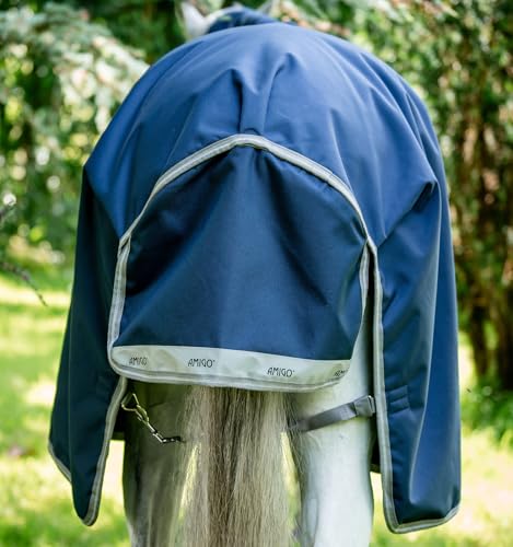 Manta Amigo Bravo 12 Original 66 azul marino gris para caballo de corte clásico 7