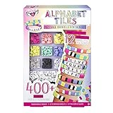 Fashion Angels Alphabet Tiles Message Bracelet Kit - Alphabet Beads Bracelet Making Kit for Kids Ages 8 and Up, 400+ Beads for DIY Bracelets, Makes 12 Colorful Bracelets (12557)