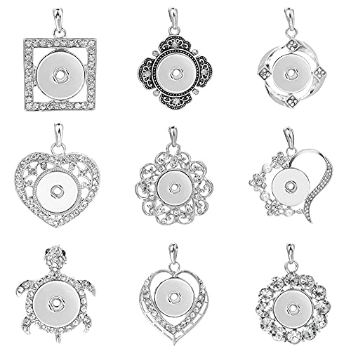 Pendentifs assortis en strass et métal 18 mm pour concevoir des bijoux éclatants