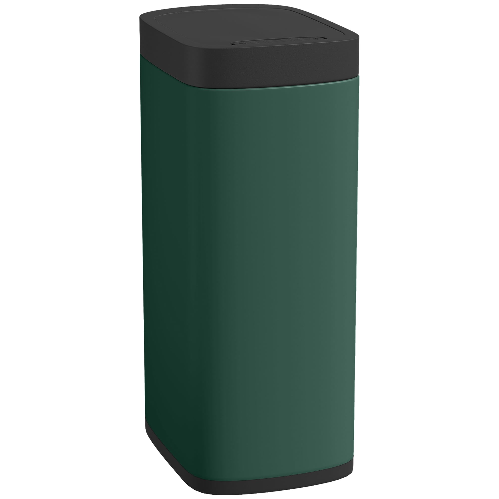 HOMCOM 50L Sensor Bin, Automatic Touchless Kitchen Bin with Motion Sensor, Manual Override, Battery Operated, Fingerprint-Resistant, Inner-Bucket-Free, for Kitchen, Bedroom, Home Office, Dark Green