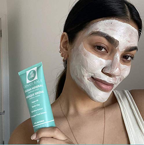 Oznaturals Ocean Mineral Mermaid Facial Mask - Hydrating Acne & Blackhead Treatment Face Mask With Sweet Almond Oil For Women And Men - Moisturizing Face Wash & Anti Aging Facial Skin Care Products For Glowing Skin #TOP2