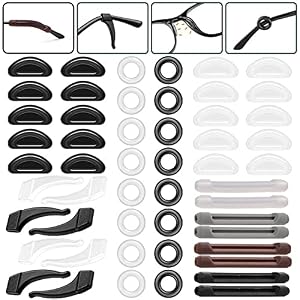 26 Paires de Retenues de Lunettes en Silicone, Oreille de Lunettes Supports Protecteurs Anti-Dérapants, Embouts de Lunettes de Crochet de Lunettes, Coussinets de Nez, pour Lunettes de Soleil Lunettes